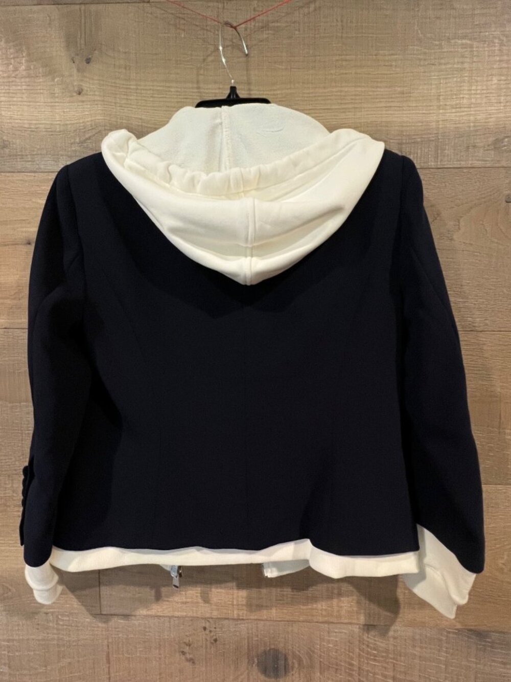 CINQ A SEPT Le Petit Khloe Blazer navy/ cream SWEATSHIRT SIZE 4 - Picture 11 of 13